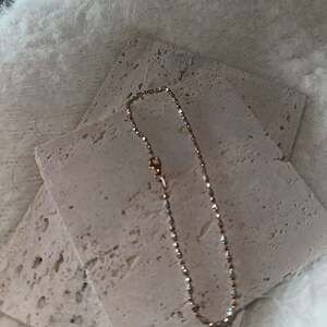 Italian 925 Sterling Silver Rose Gold Anklet